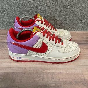 EXCLUSIVE Nike Air Force 1 Purple White Red Size 10.5 Men's SHIPS ASAP Af1